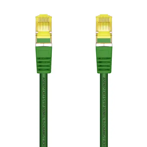 AISENS Cable De Red Latiguillo RJ45 LSZH Cat.7 600 MHz S/FTP PIMF AWG26, Verde, 25