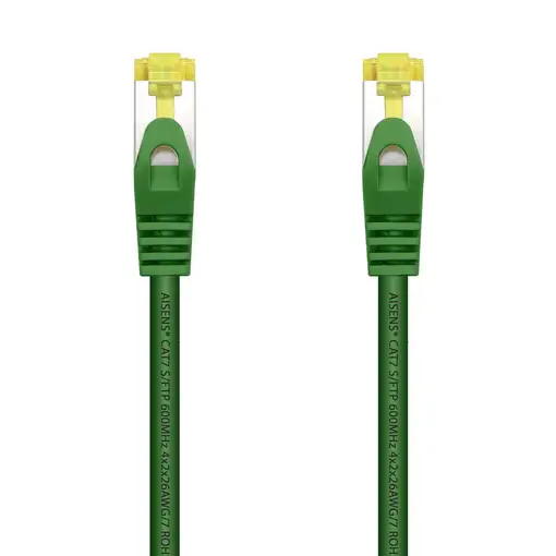AISENS Cable De Red Latiguillo RJ45 LSZH Cat.7 600 MHz S/FTP PIMF AWG26, Verde, 25