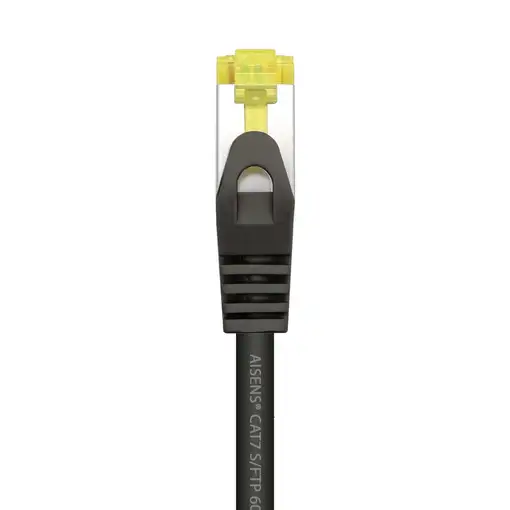 AISENS Cable De Red Latiguillo RJ45 LSZH Cat.7 600 MHz S/FTP PIMF AWG26, Negro, 1.