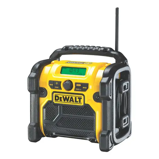 DeWALT DCR020-QW radio Portátil Digital Negro, Amarillo DeWALT DCR020-QW radio Portátil Digital Negro, Amarillo