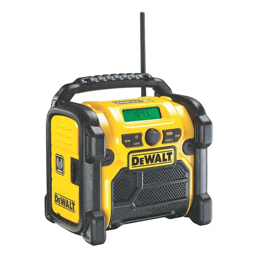 DeWALT DCR020-QW radio Portátil Digital Negro, Amarillo