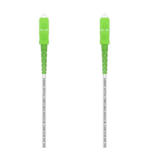 AISENS Cable Fibra Óptica Latiguillo G657A2 3.0 9/125 SMF Simplex CPR DCA LSZH, SC