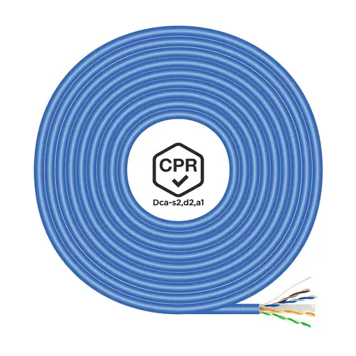 AISENS Cable de Red RJ45 LSZH CPR Dca CAT.6 UTP AWG24, Azul, 305 m