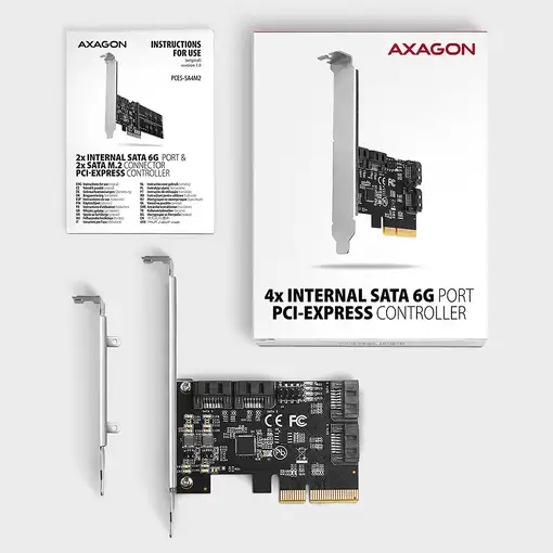 Axagon PCES-SA4X4 tarjeta y adaptador de interfaz Interno SATA