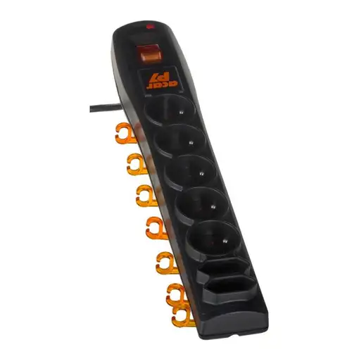 HSK DATA P& 3m base múltiple 5 salidas AC Interior / exterior Negro