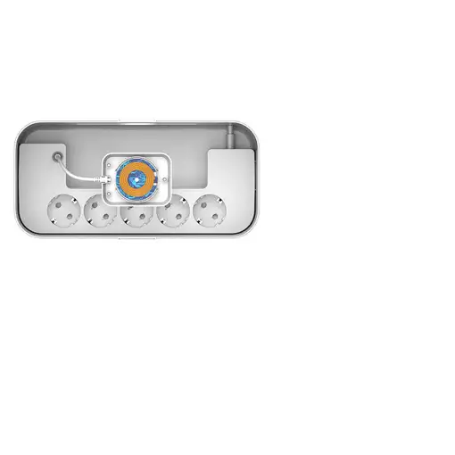 Energizer EPB2500W03EU base múltiple 2 m 5 salidas AC Interior Blanco