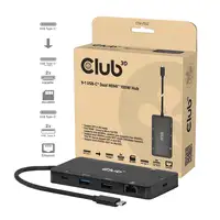 CLUB3D CSV-2552 hub de interfaz USB Tipo C 5000 Mbit/s Negro