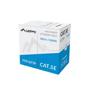 Lanberg LCF5-11CC-0305-S cable de red Gris 305 m Cat5e F/UTP (FTP) Lanberg LCF5-11CC-0305-S cable de red Gris 305 m Cat5e F/UTP (FTP)
