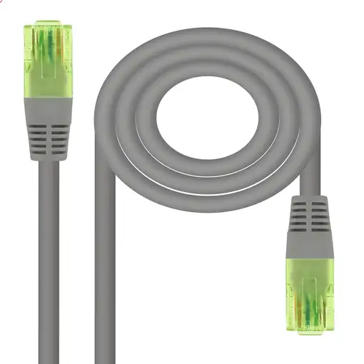 Nanocable Cable de Red Latiguillo RJ45 CAT.6 UTP AWG26 CCA, Gris, 1 m
