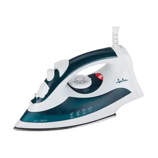 Plancha de vapor JATA PL120 con suela de acero inoxidable. Vapor vertical. 2200 W