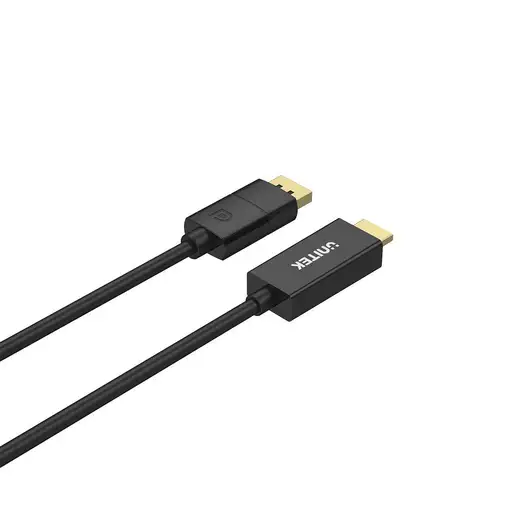 UNITEK V1608A adaptador de cable de vídeo 1,8 m DisplayPort HDMI Gris