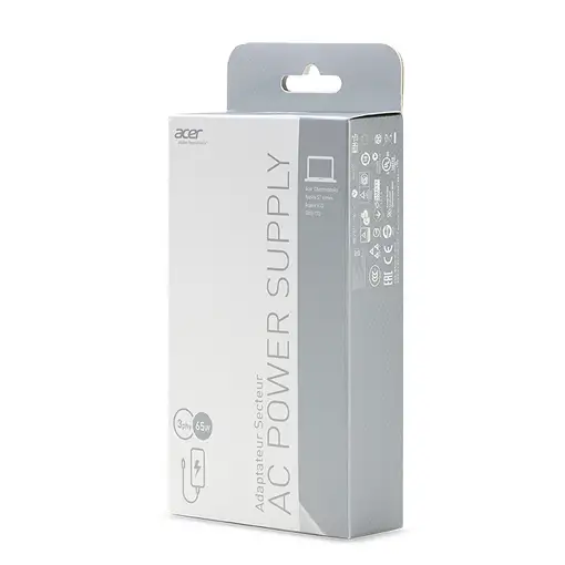 Acer AC Adapter 65W adaptador e inversor de corriente Interior Negro