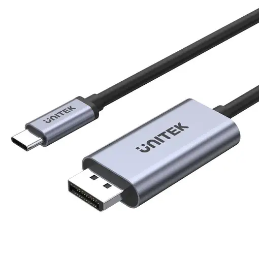 UNITEK V1409A cambiador de género para cable USB-C DisplayPort Negro, Gris
