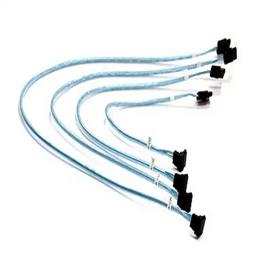Supermicro 4 x Round cable de SATA 0,56 m Negro, Azul, Blanco