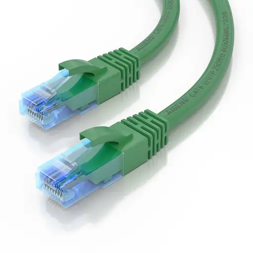 AISENS Cable De Red Latiguillo RJ45 Cat.6 UTP AWG26 CCA, Verde, 5.0 m