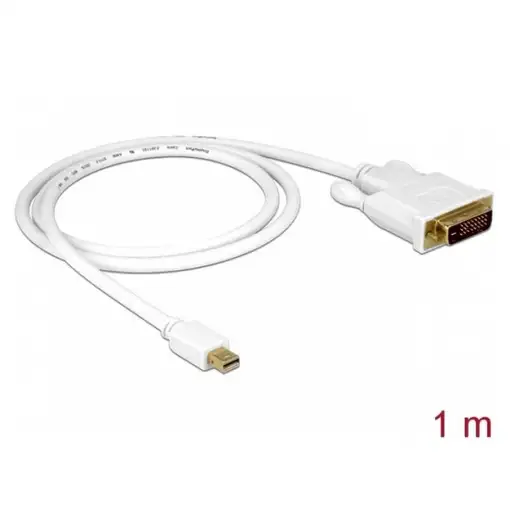 DeLOCK Kabel mini Displayport > DVI 24pin male 1m DVI-I Blanco
