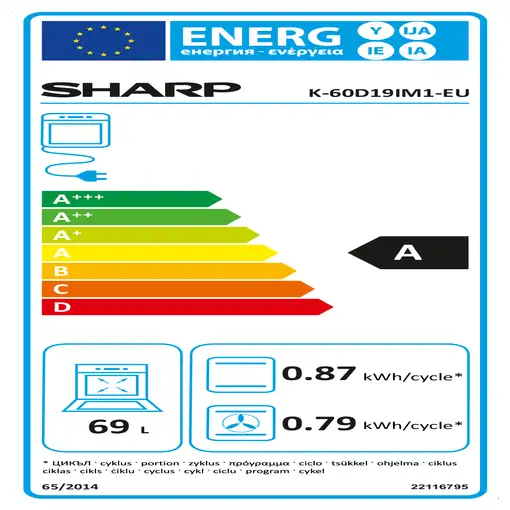 Horno 69 L Metálico 60204 SHARP