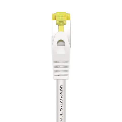 AISENS Cable De Red Latiguillo RJ45 LSZH Cat.7 600 MHz S/FTP PIMF AWG26, Blanco, 0