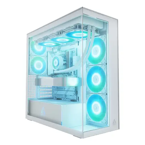 ARCTIC Xtender White (Clear Glass) Midi Tower Blanco