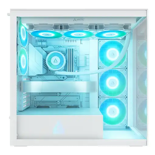 ARCTIC Xtender White (Clear Glass) Midi Tower Blanco