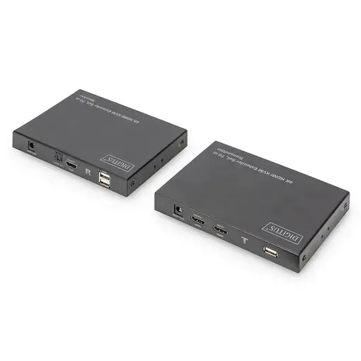 Digitus Juego de extensores KVM HDMI 4K, 70 m