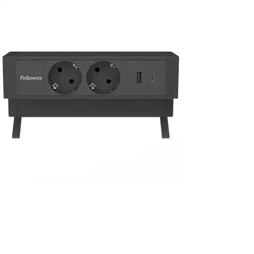 Fellowes 100137182 base múltiple 2 m 2 salidas AC Interior Negro
