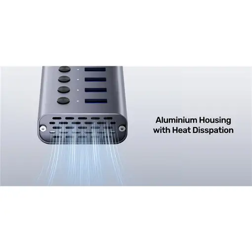 UNITEK H1314A01-EU hub de interfaz USB Tipo C 5000 Mbit/s Gris