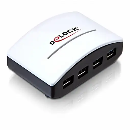 DeLOCK USB 3.0 External HUB 4 Port 5000 Mbit/s Negro, Blanco DeLOCK USB 3.0 External HUB 4 Port 5000 Mbit/s Negro, Blanco
