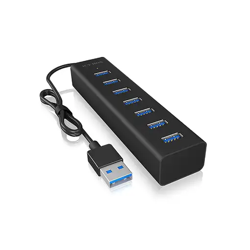ICY BOX IB-HUB1700-U3 USB 3.2 Gen 1 (3.1 Gen 1) Type-A 5000 Mbit/s Negro ICY BOX IB-HUB1700-U3 USB 3.2 Gen 1 (3.1 Gen 1) Type-A 5000 Mbit/s Negro
