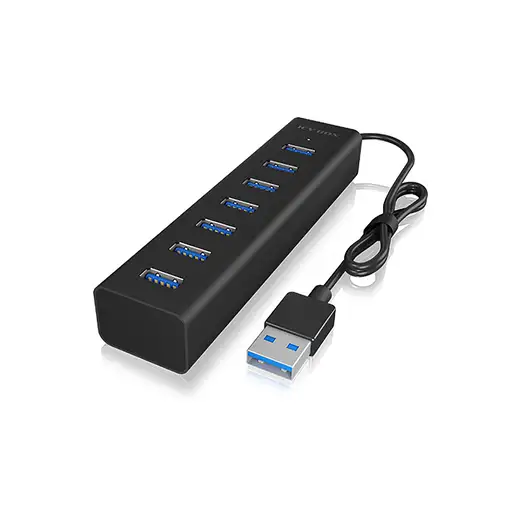 ICY BOX IB-HUB1700-U3 USB 3.2 Gen 1 (3.1 Gen 1) Type-A 5000 Mbit/s Negro