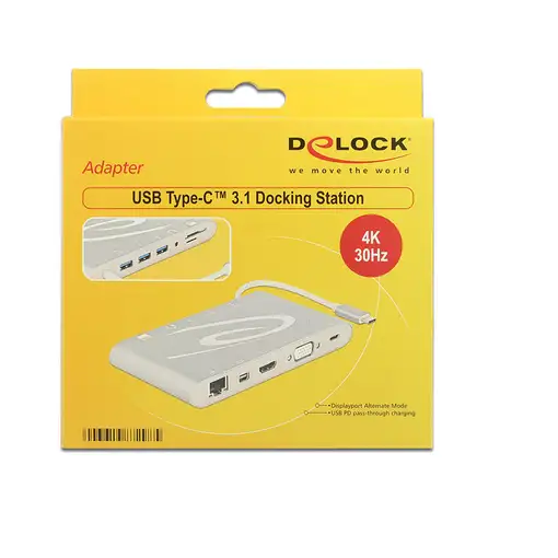 DeLOCK 87298 base para portátil y replicador de puertos USB 3.2 Gen 1 (3.1 Gen 1)