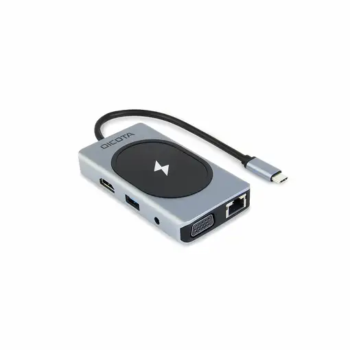 DICOTA D32059 hub de interfaz USB Tipo C Negro, Plata