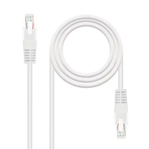 Nanocable Cable Red Latiguillo RJ45 CAT.6 UTP AWG24, Blanco, 25 cm