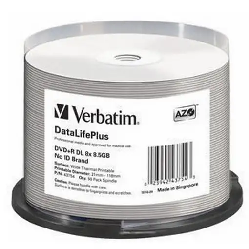 Verbatim DataLifePlus 8,5 GB DVD+R DL 50 pieza(s)