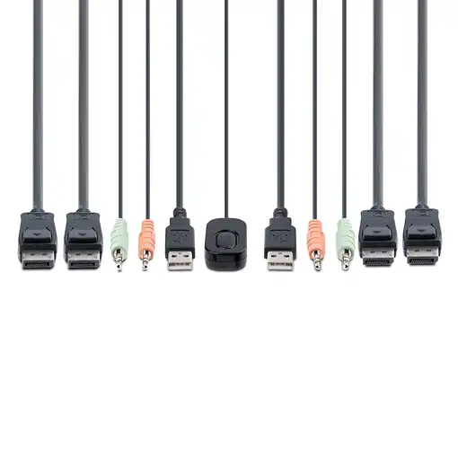 StarTech.com C2-DD46-UA2-CBL-KVM interruptor KVM Negro