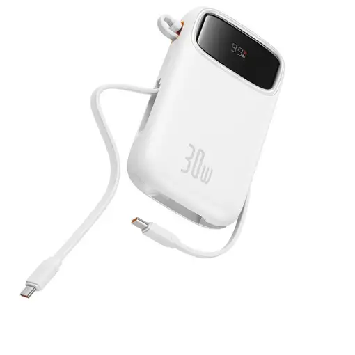 Baseus QPow2 Polímero de litio 10000 mAh Blanco Baseus QPow2 Polímero de litio 10000 mAh Blanco