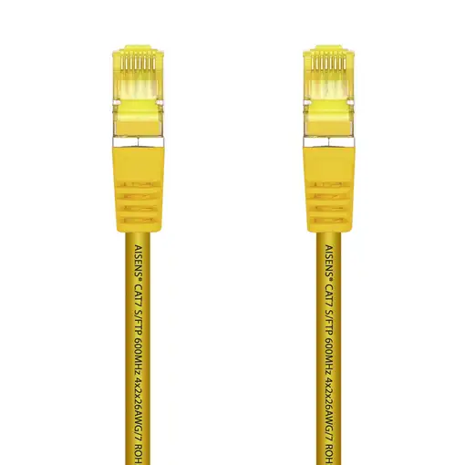 AISENS Cable De Red Latiguillo RJ45 LSZH Cat.7 600 MHz S/FTP PIMF AWG26, Amarillo,