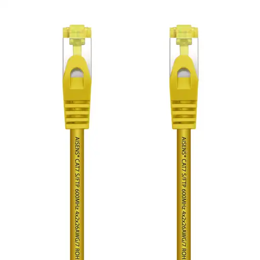 AISENS Cable De Red Latiguillo RJ45 LSZH Cat.7 600 MHz S/FTP PIMF AWG26, Amarillo,