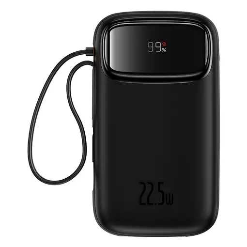 Baseus QPOW 2 DUAL KABLOLU 10.000 MAH 22.5W POWERBANK-SIYAH batería externa Litio Baseus QPOW 2 DUAL KABLOLU 10.000 MAH 22.5W POWERBANK-SIYAH batería externa Litio