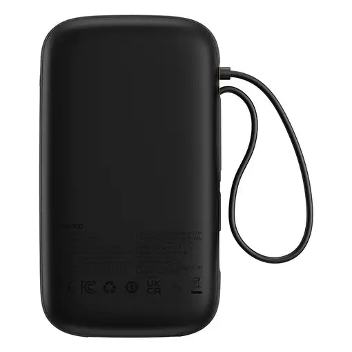 Baseus QPOW 2 DUAL KABLOLU 10.000 MAH 22.5W POWERBANK-SIYAH batería externa Litio