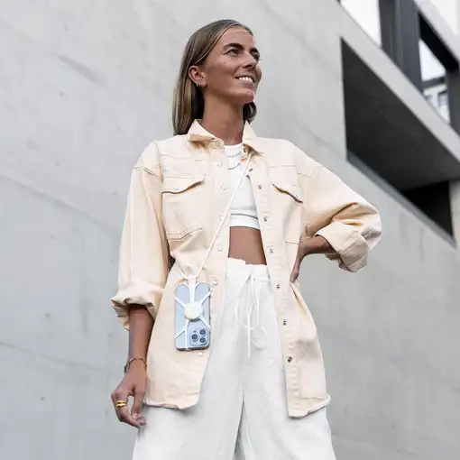 Vonmählen Infinity Plus correa Teléfono móvil Nylon, Silicona Blanco