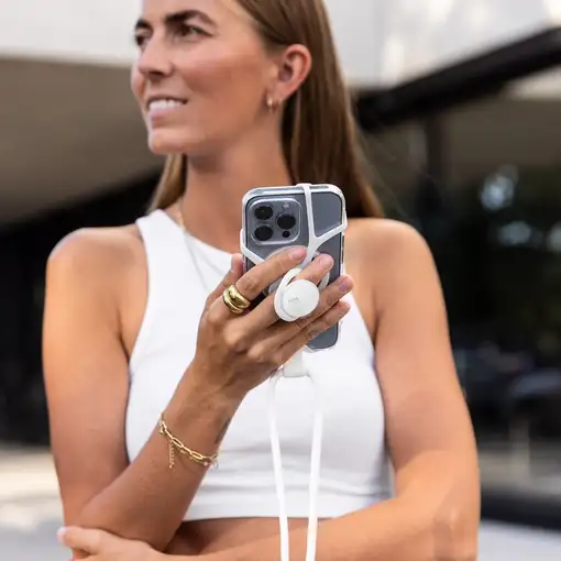 Vonmählen Infinity Plus correa Teléfono móvil Nylon, Silicona Blanco