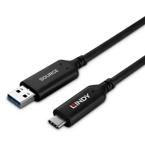 Lindy 43396 cable USB USB 3.2 Gen 1 (3.1 Gen 1) 25 m USB A USB C Negro