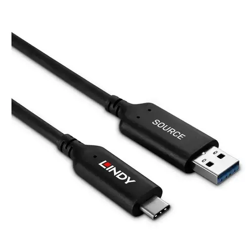 Lindy 43396 cable USB USB 3.2 Gen 1 (3.1 Gen 1) 25 m USB A USB C Negro