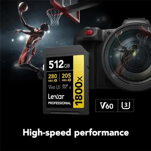 Lexar Professional 1800x 512 GB SDXC UHS-II Clase 10