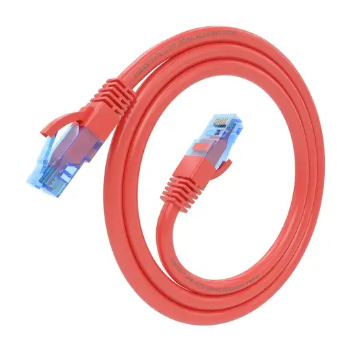 AISENS Cable De Red Latiguillo RJ45 Cat.6 UTP AWG26 CCA, Rojo, 0.5 m