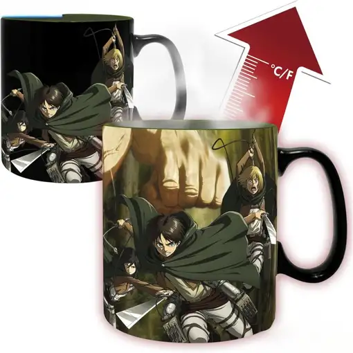 Taza Térmica de Cerámica Abystyle Ataque de los Titanes Modelo Titan Eren