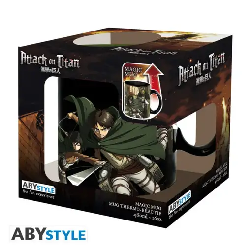 Taza Térmica de Cerámica Abystyle Ataque de los Titanes Modelo Titan Eren