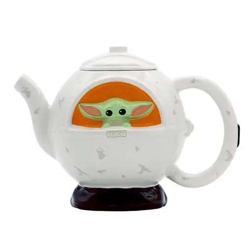 Tetera de Cerámica Abystyle Star Wars Modelo Grogu en Nave Espacial