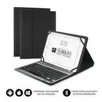 Funda para Tablet Con Teclado Bluetooth Keytab Pro Bluetooth 9.6\a 10.8\  Negro